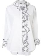 Romance Was Born When Doves Cry Ruffle Blouse - White