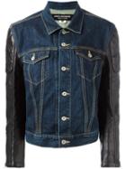 Junya Watanabe Comme Des Garçons Paneled Denim Jacket, Women's, Size: Xs, Blue, Cotton/polyurethane/artificial Leather