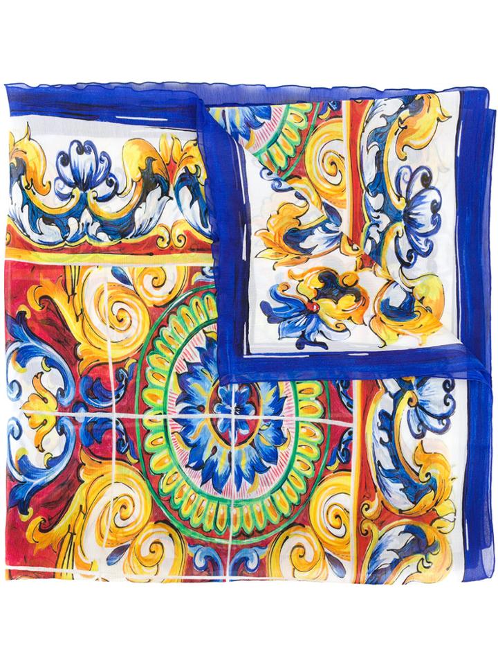 Dolce & Gabbana Signature Print Scarf - Multicolour