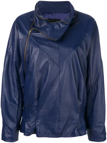 Erika Cavallini Asymmetric Zipped Jacket - Blue