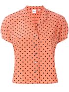 Aspesi Polka Dot Short Sleeve Shirt - Yellow & Orange