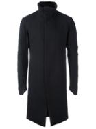 Devoa Single Breasted Coat, Men's, Size: 2, Black, Cotton/wool
