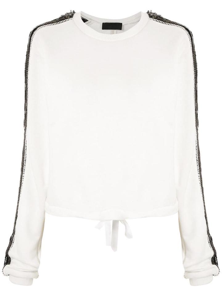Andrea Bogosian Sequinned Peyton Sweatshirt - White