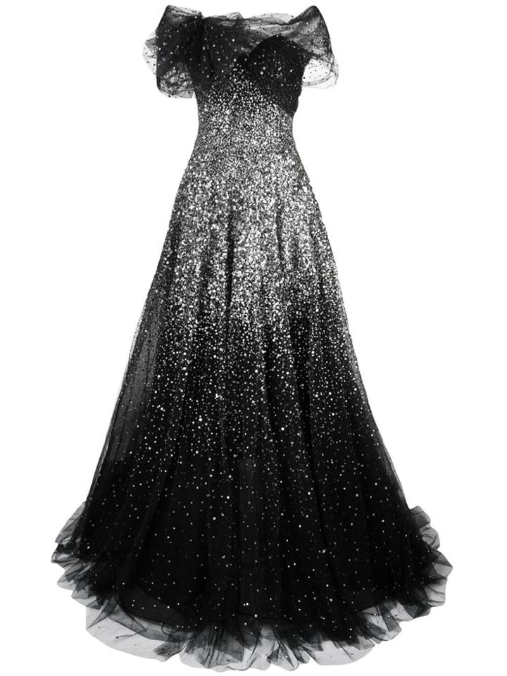 Marchesa Diffusing Sequin Gown - Blue