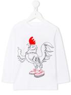 Stella Mccartney Kids Rooster Print T-shirt, Boy's, Size: 10 Yrs, White