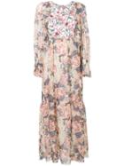 See By Chloé - Floral Maxi Dress - Women - Silk/viscose - 38, Nude/neutrals, Silk/viscose