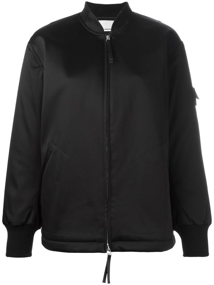T By Alexander Wang Oversized Bomber Jacket, Women's, Size: 0, Black, Acetate/polyester/nylon/cupro