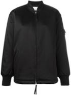T By Alexander Wang Oversized Bomber Jacket, Women's, Size: 0, Black, Acetate/polyester/nylon/cupro