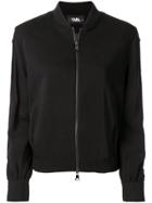 Karl Lagerfeld Bomber W/ Snap Sleeves - Black