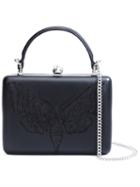 Alexander Mcqueen 'case' Embroidered Moth Clutch