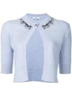 Erdem Embellished Collar Cardigan - Blue