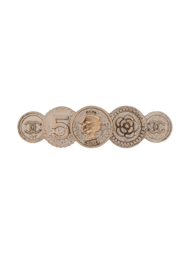 Chanel Pre-owned 2014 Cc Motifs Brooch - Silver