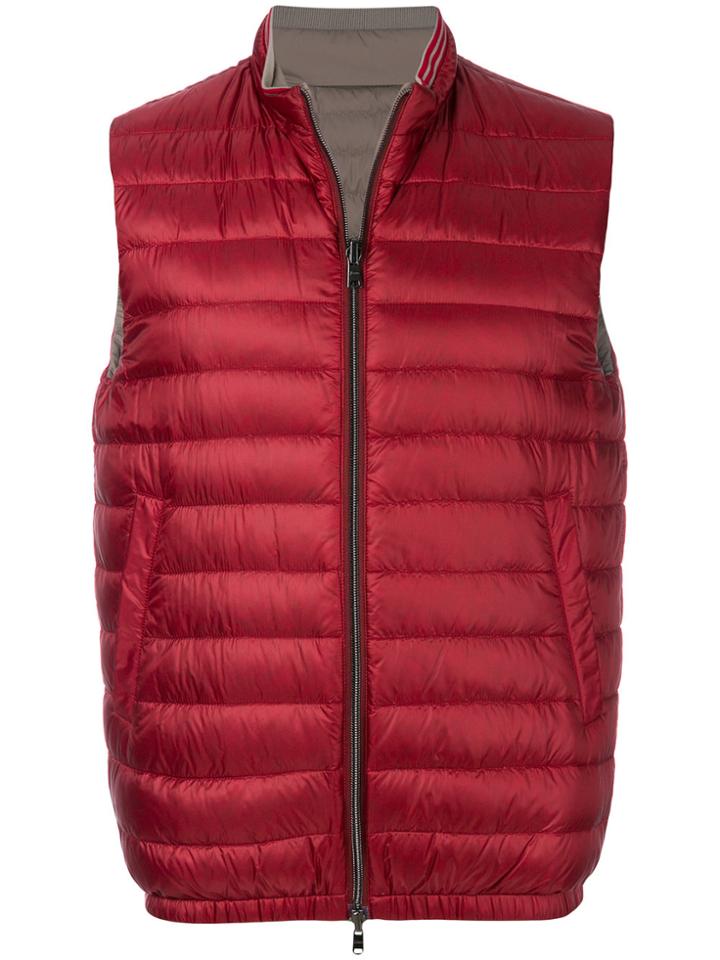 Herno Sleeveless Puffer Jacket - Red