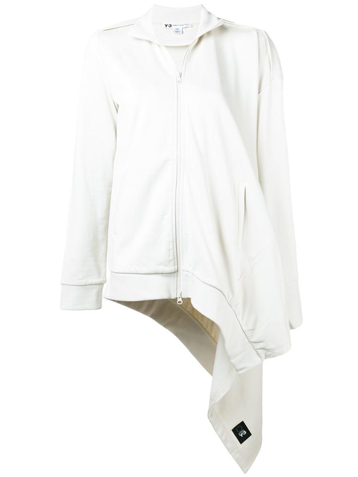 Y-3 Asymmetric Zip-up Sweatshirt - Nude & Neutrals