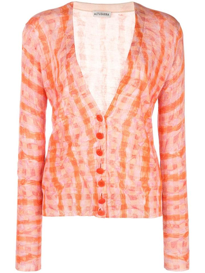 Altuzarra 'natalia' Knit Cardigan - Orange