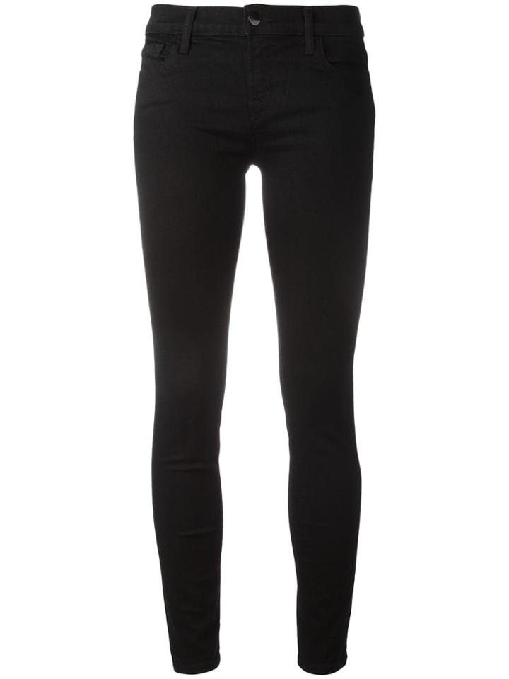 J Brand Vanity Mid-rise Skinny Jeans - Black