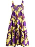 P.a.r.o.s.h. All Over Print Babydoll Dress - Purple