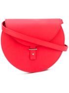 Pb 0110 - Round Crossbody Bag - Women - Calf Leather - One Size, Red, Calf Leather