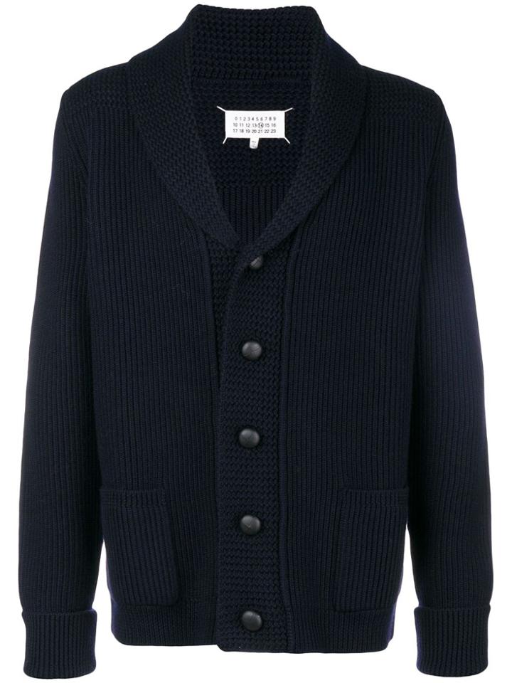 Maison Margiela Long-sleeve Knitted Cardigan - Blue