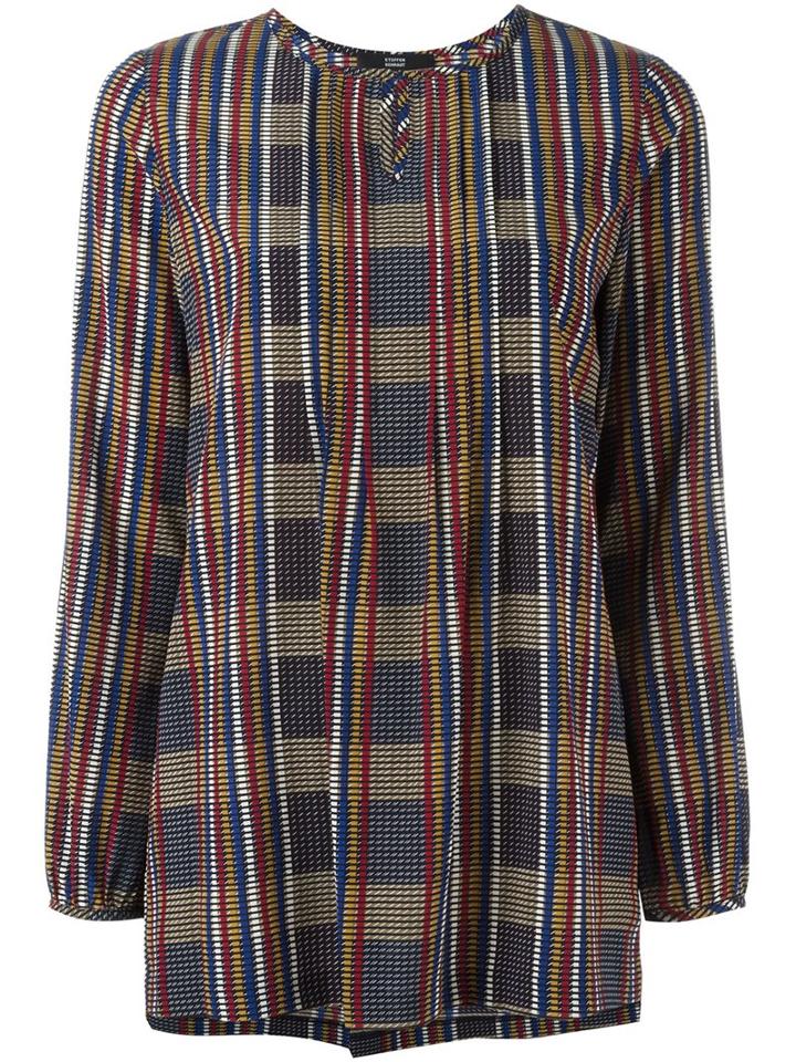 Steffen Schraut 'french Check' Blouse, Women's, Size: 40, Black, Silk
