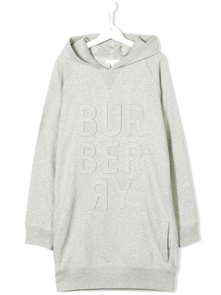 Burberry Kids Teen Embossed Logo Sweater Dress - Grey