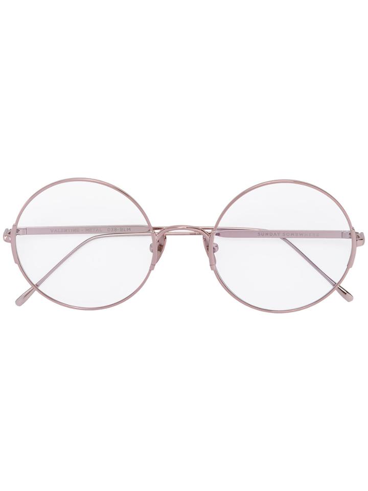 Sunday Somewhere Valentine Round Frame Optical Glasses - Pink & Purple