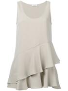 P.a.r.o.s.h. - Layered Ruffled Tank - Women - Polyester - L, Women's, Nude/neutrals, Polyester