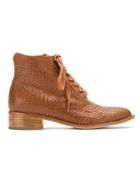 Sarah Chofakian Leather Ankle Boots - Brown