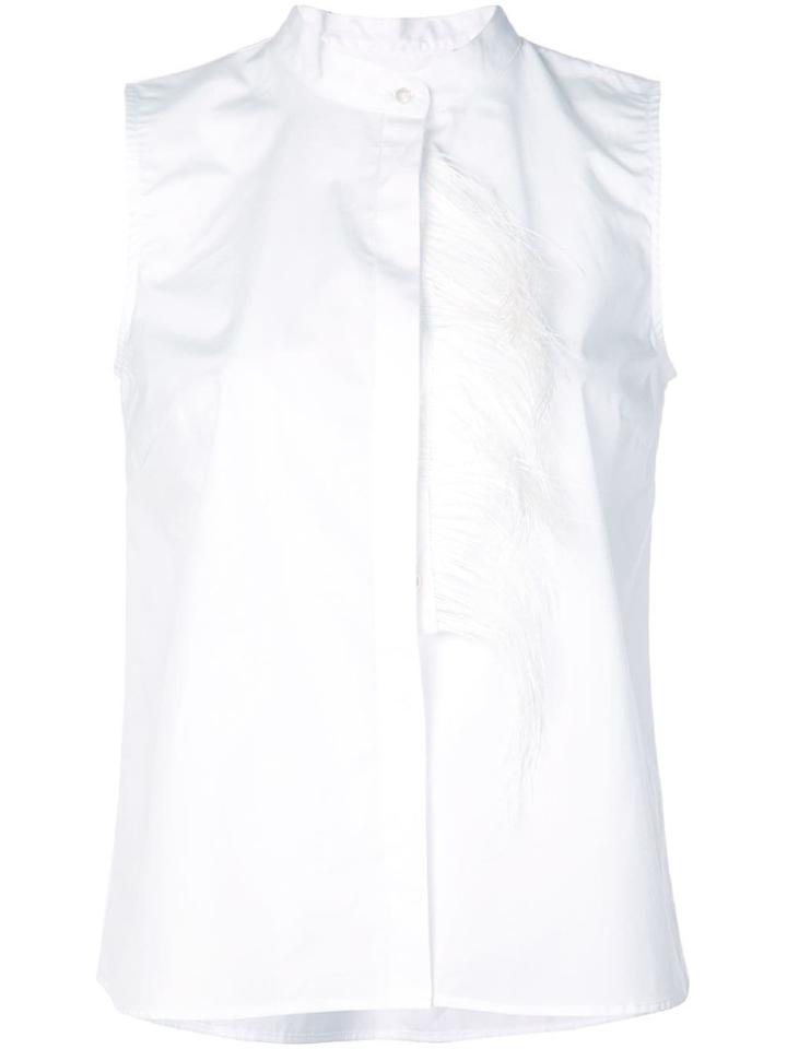 Sara Roka Fringe Detail Shirt - White