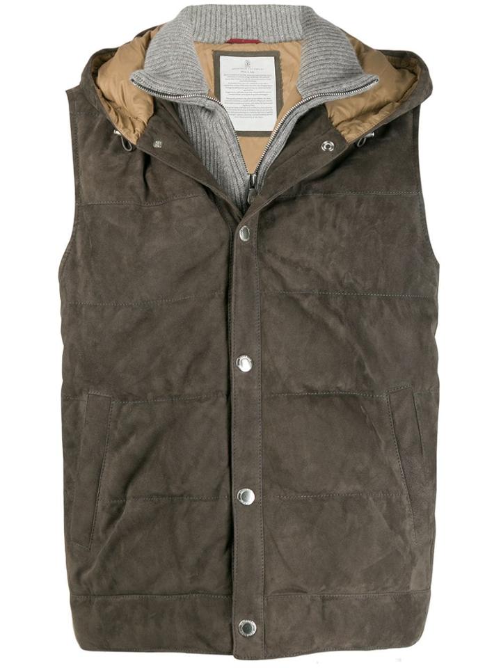 Brunello Cucinelli Layered Gilet - Brown