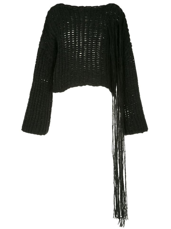 Isabel Benenato Chunky Knit Jumper - Black
