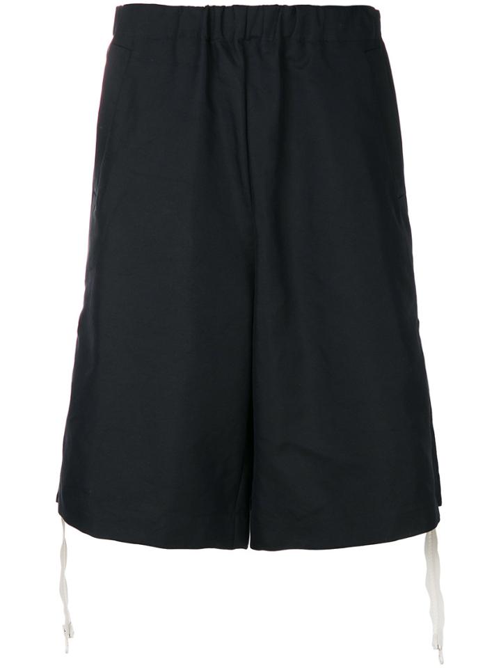 Dima Leu Side Zip Track Shorts - Black