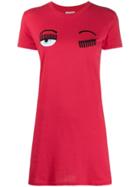 Chiara Ferragni Flirting T-shirt Dress - Red