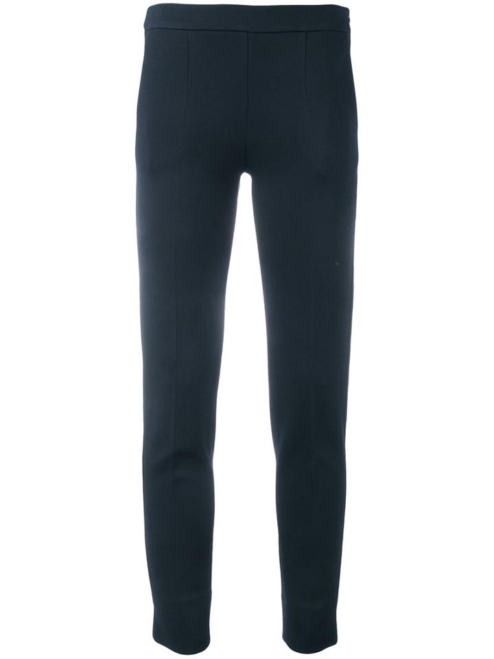 Emporio Armani - Straight Trousers - Women - Polyamide/spandex/elastane/viscose - 48, Blue, Polyamide/spandex/elastane/viscose