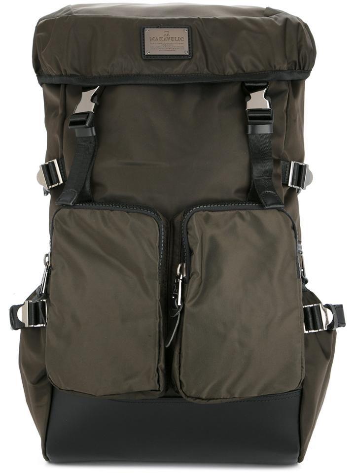 Makavelic Sierra Superiority Double Belt Backpack - Green