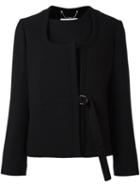 Chloé Asymmetric Neck Jacket, Women's, Size: 38, Black, Polyamide/viscose/virgin Wool
