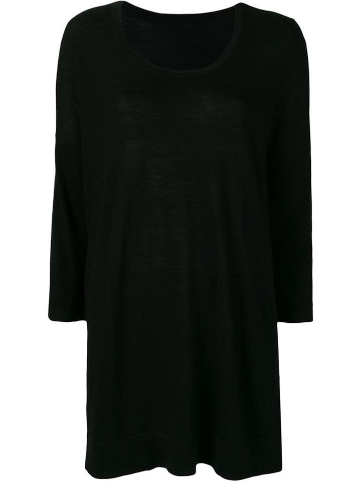 Sottomettimi Longline Knitted Sweater - Black