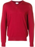 Brioni V-neck Jumper - Red