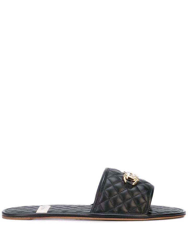 Gucci Interlocking G Horsebit Slides - Black