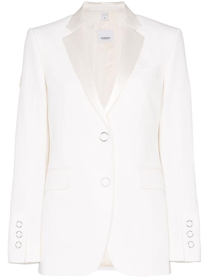 Burberry Caratown Single-breasted Blazer - White