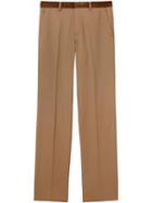 Burberry Wool Flannel Tailored Trousers - Neutrals