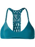 Mikoh - Woven Racerback Bikini - Women - Nylon/spandex/elastane - M, Blue, Nylon/spandex/elastane