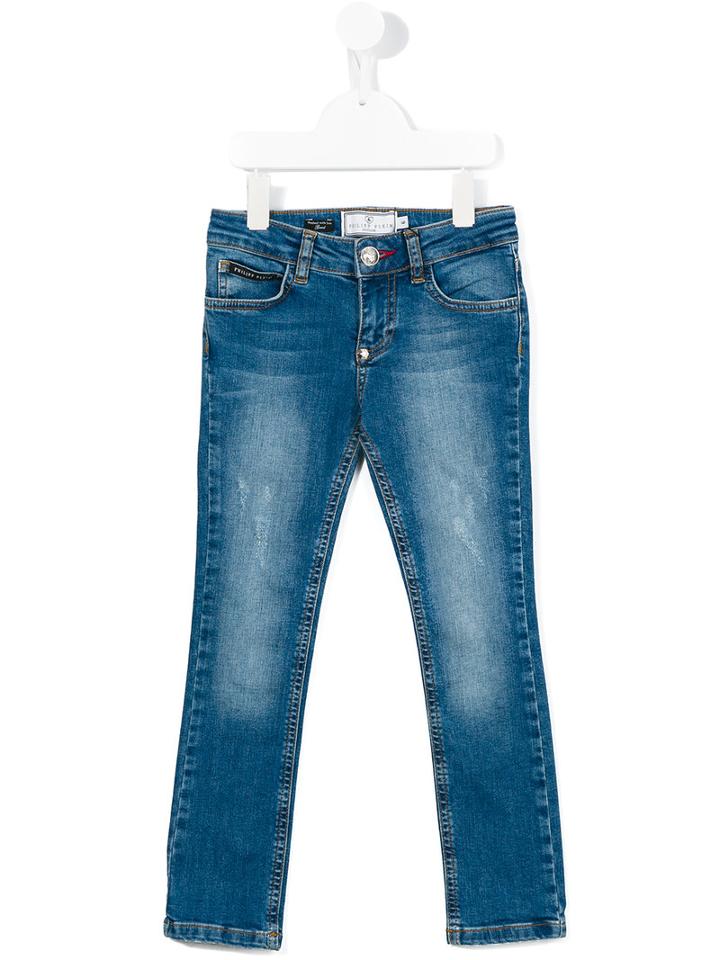 Philipp Plein Kids Regular Jeans, Girl's, Size: 12 Yrs, Blue