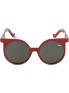 Vava 'wl001' Round Sunglasses, Women's, Red, Acetate