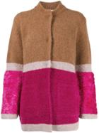 Chiara Bertani Colour-block Knit Cardigan - Brown