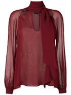 Giuliana Romanno Silk Shirt, Women's, Size: 40, Red, Silk