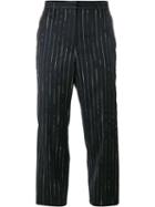 Golden Goose Stripe Cropped Trousers - Blue