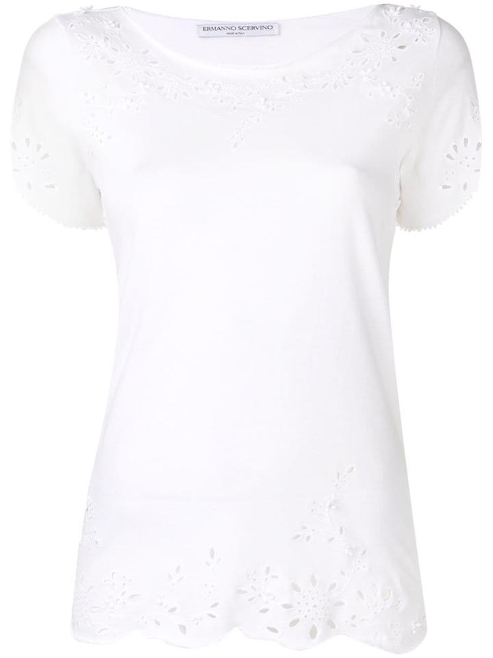 Ermanno Scervino Embroidered Detail T-shirt - White