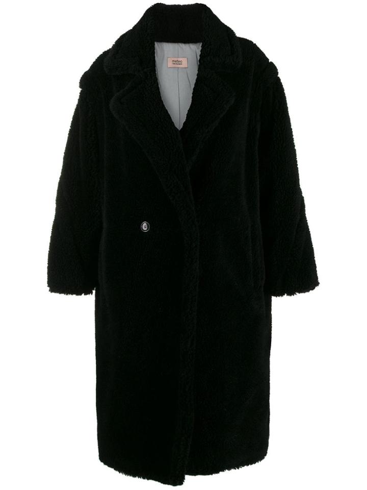 Yves Salomon Meteo Double Buttoned Coat - Black