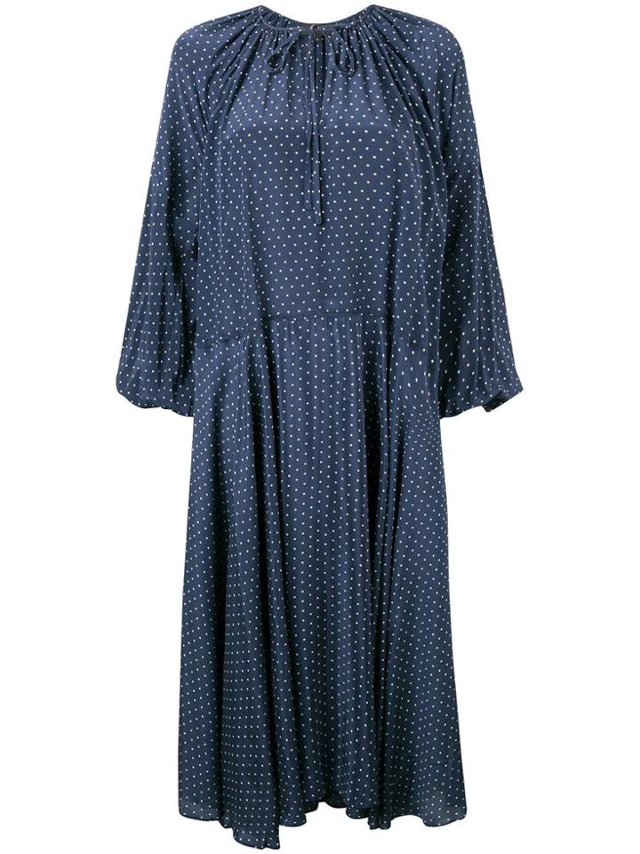 Lee Mathews Queenie Spot Dress - Blue